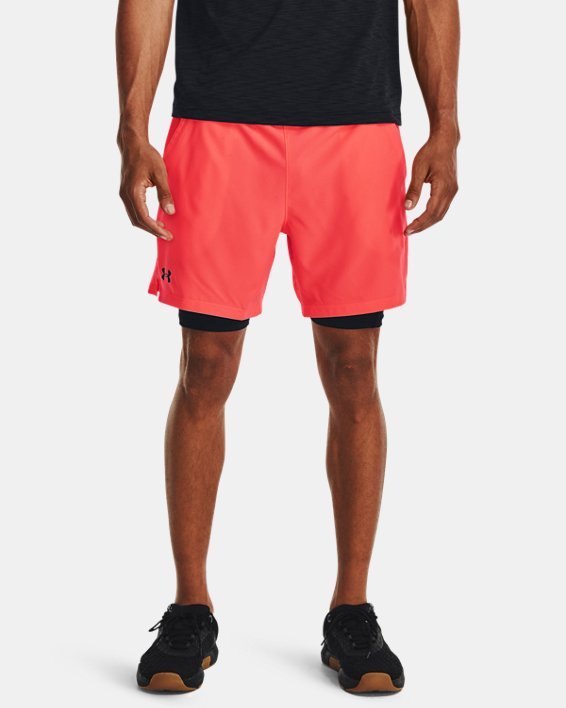 Men's UA Vanish Woven 2-in-1 Shorts in Red image number 0